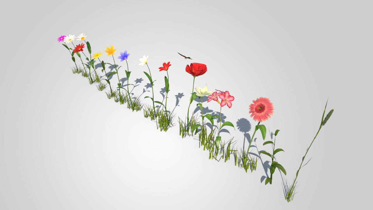 Animated Flowers Set by HASILCI 3DOcean